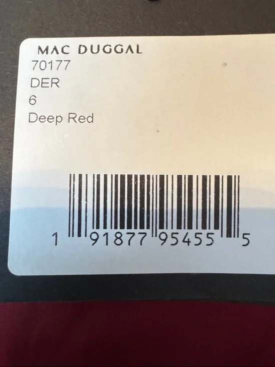 NWT Mac Duggal Sz 6 One Shoulder Hi-low Deep Red High Slit Gown 70177 - Picture 6 of 6